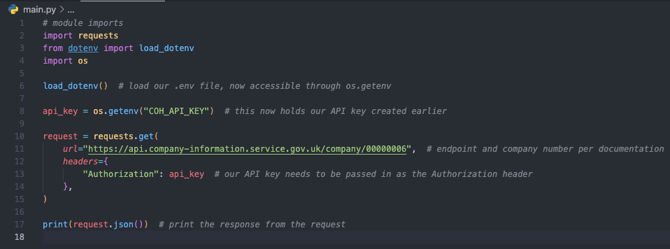 Leveraging the Companies House API using Python
