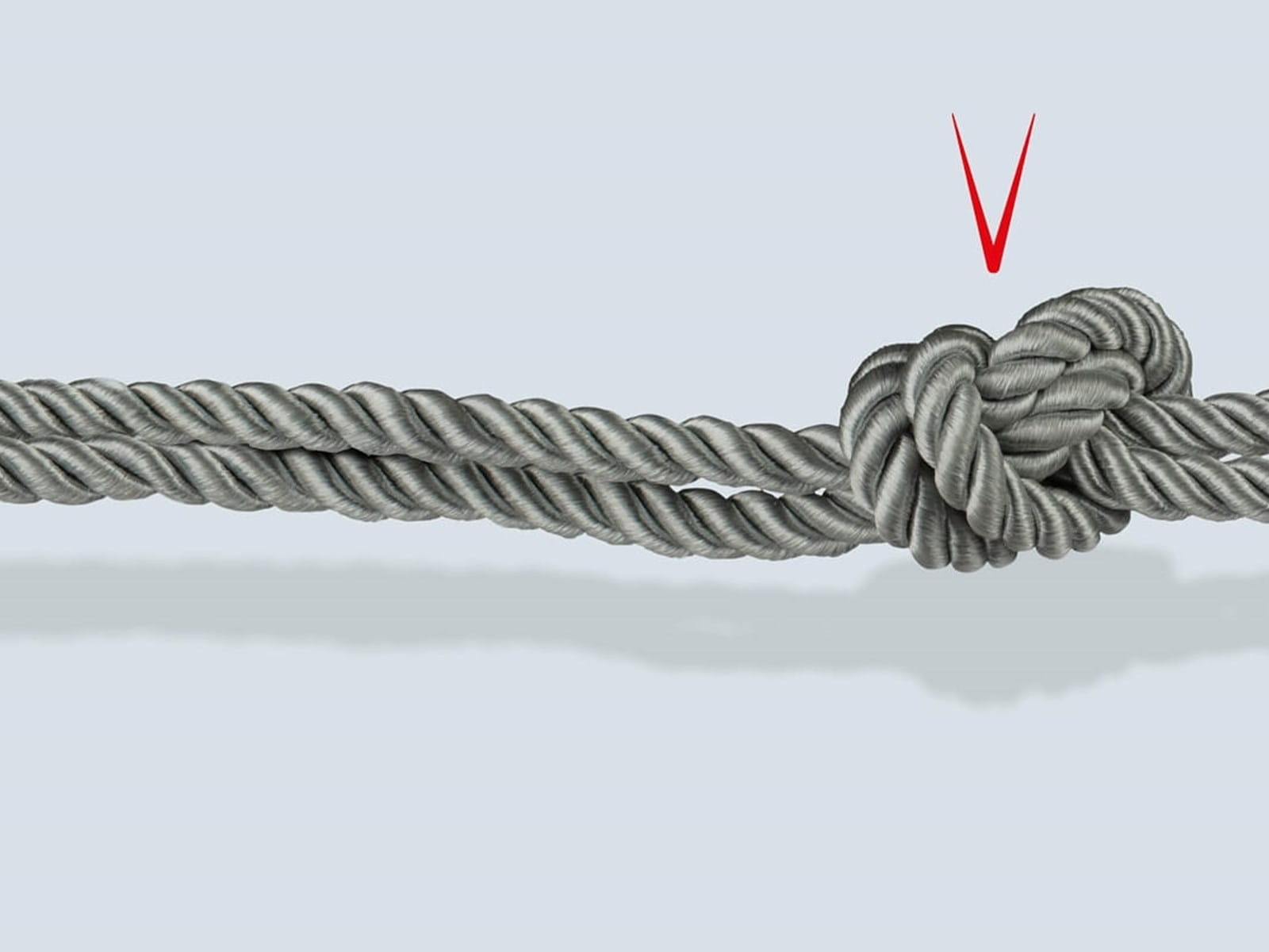 Rope with a knot in it