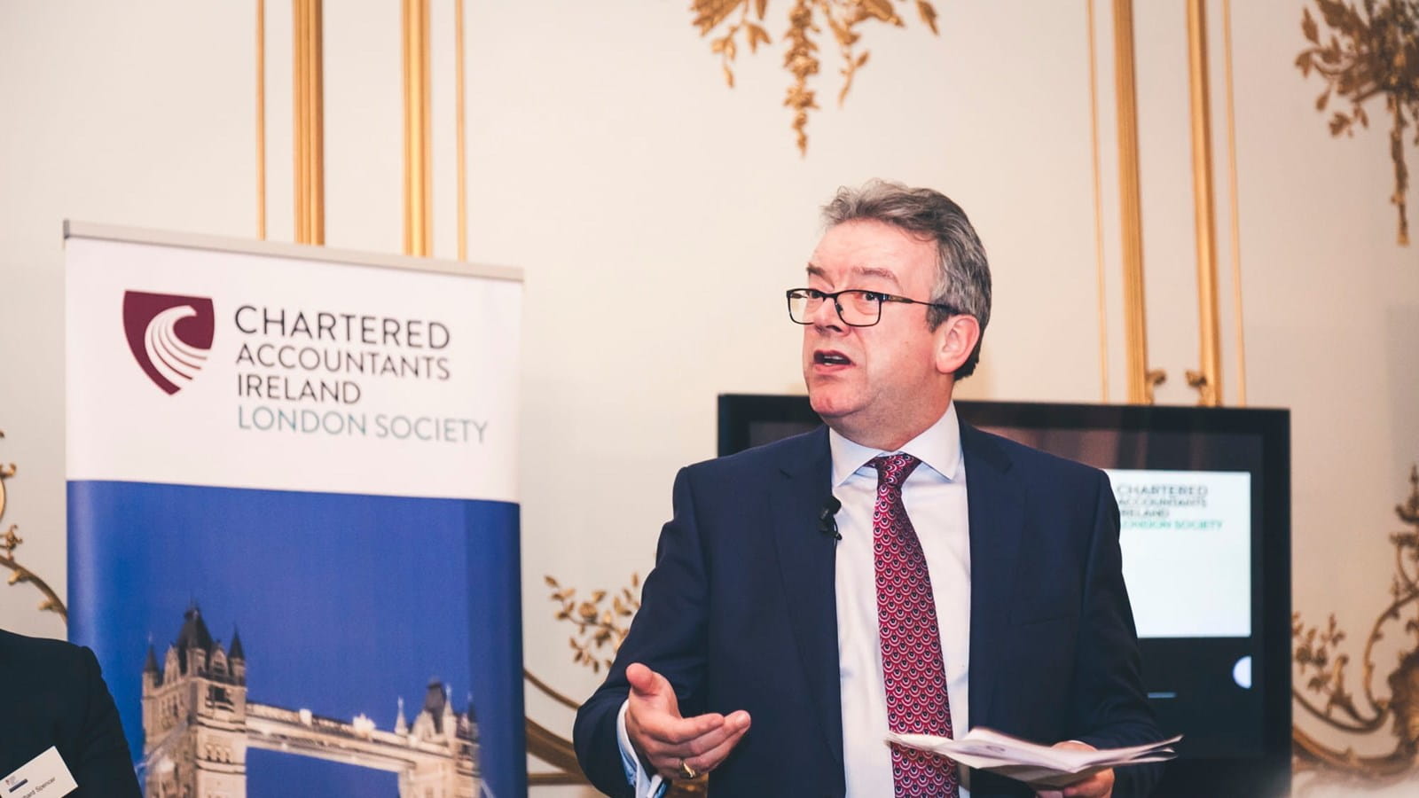 Dr Brian Keegan, Director of Advocacy and Voice for Chartered Accountants Ireland (CAI), speaking at a CAI London Society event in February 2020
