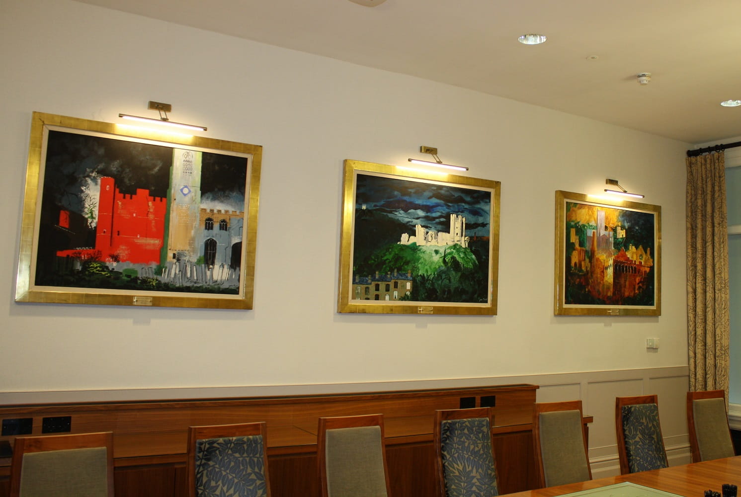 Picture of the John Piper paintings in the boardroom