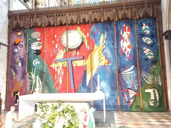 Picture of the John Piper tapestry in Chichester Cathedral