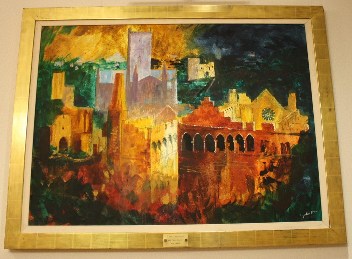 John Piper painting of St David's Cathedral