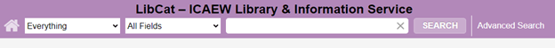 The Library catalogue search bar.