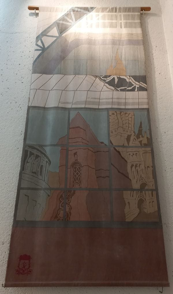 Photograph of a wall hanging in Chartered Accountants' Hall