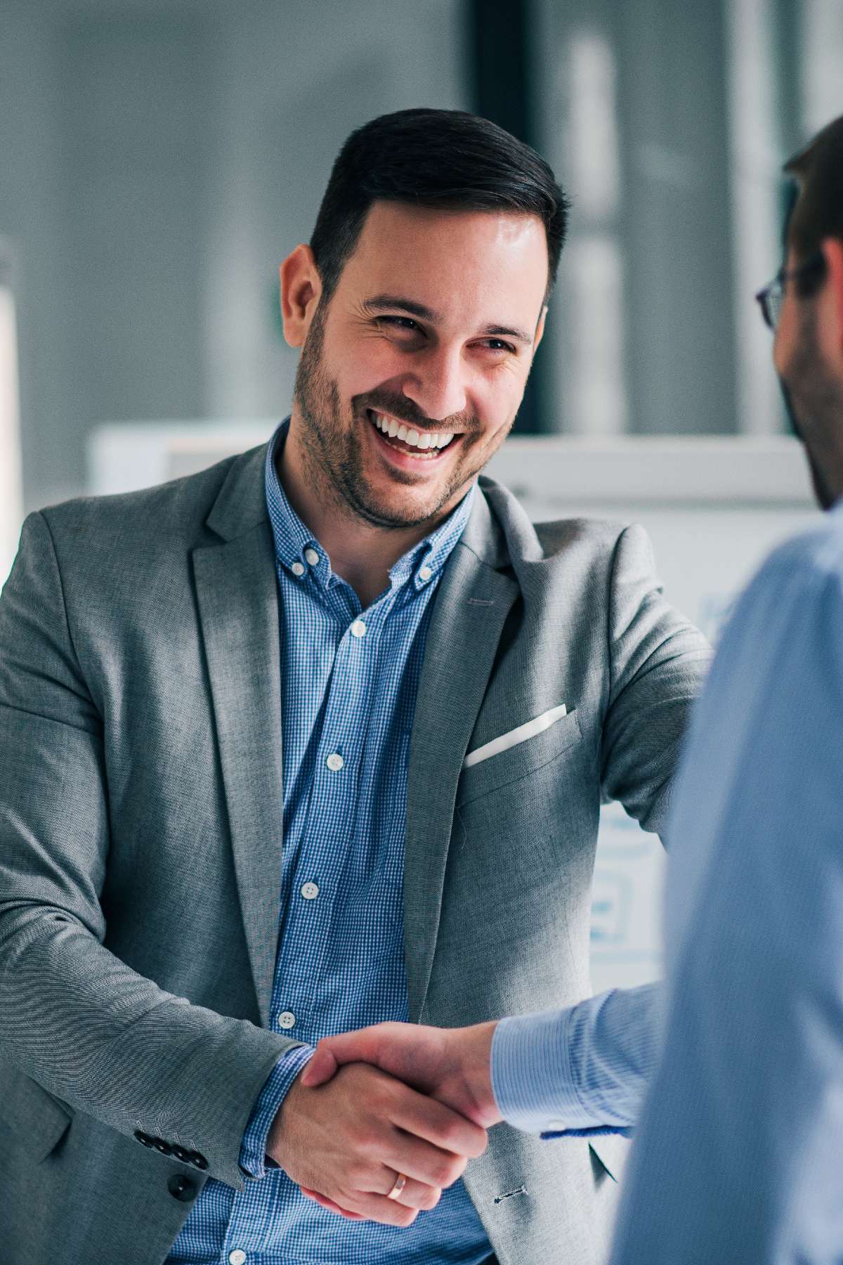 Man shaking hand