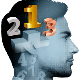 Image of a mans head with numbers