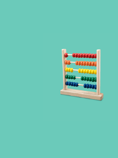 Abacus on teal background