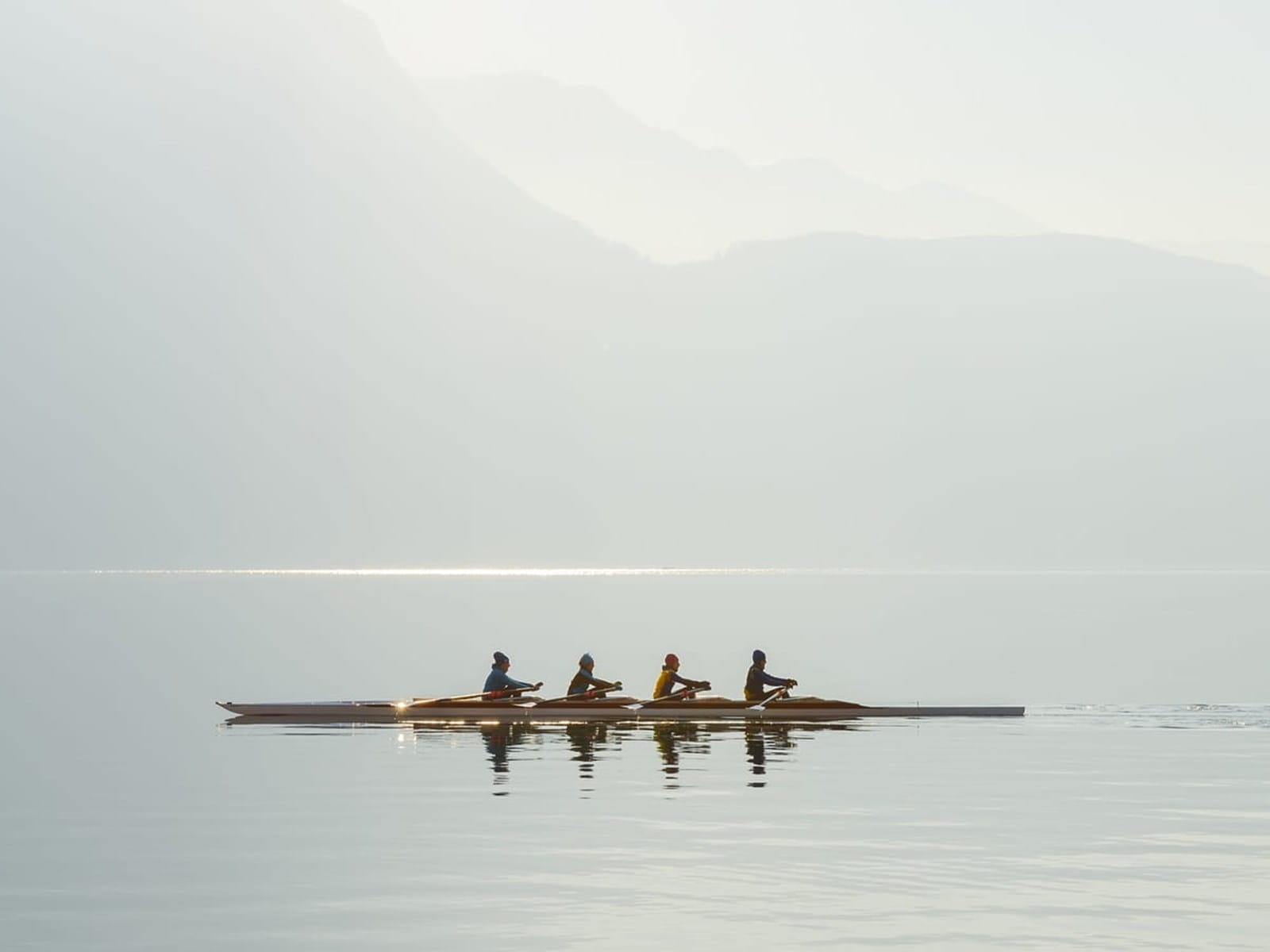 Rowers on a lake