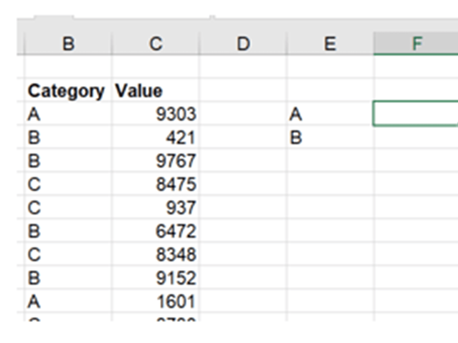 image of a spreadsheet